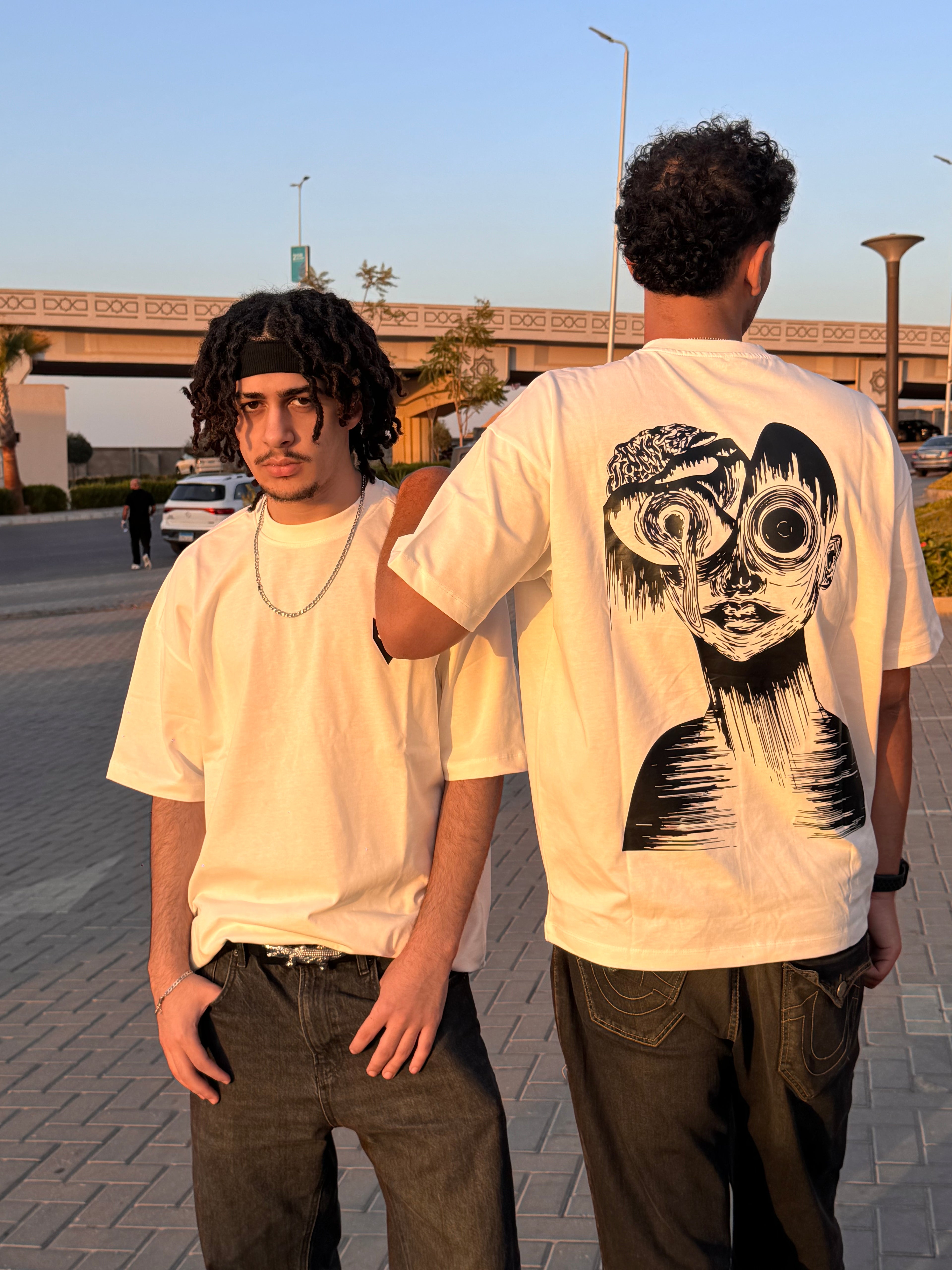 Insomnia Black/White Oversize Unisex T-shirt