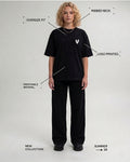 Eurynome Black Oversize Unisex T-shirt.