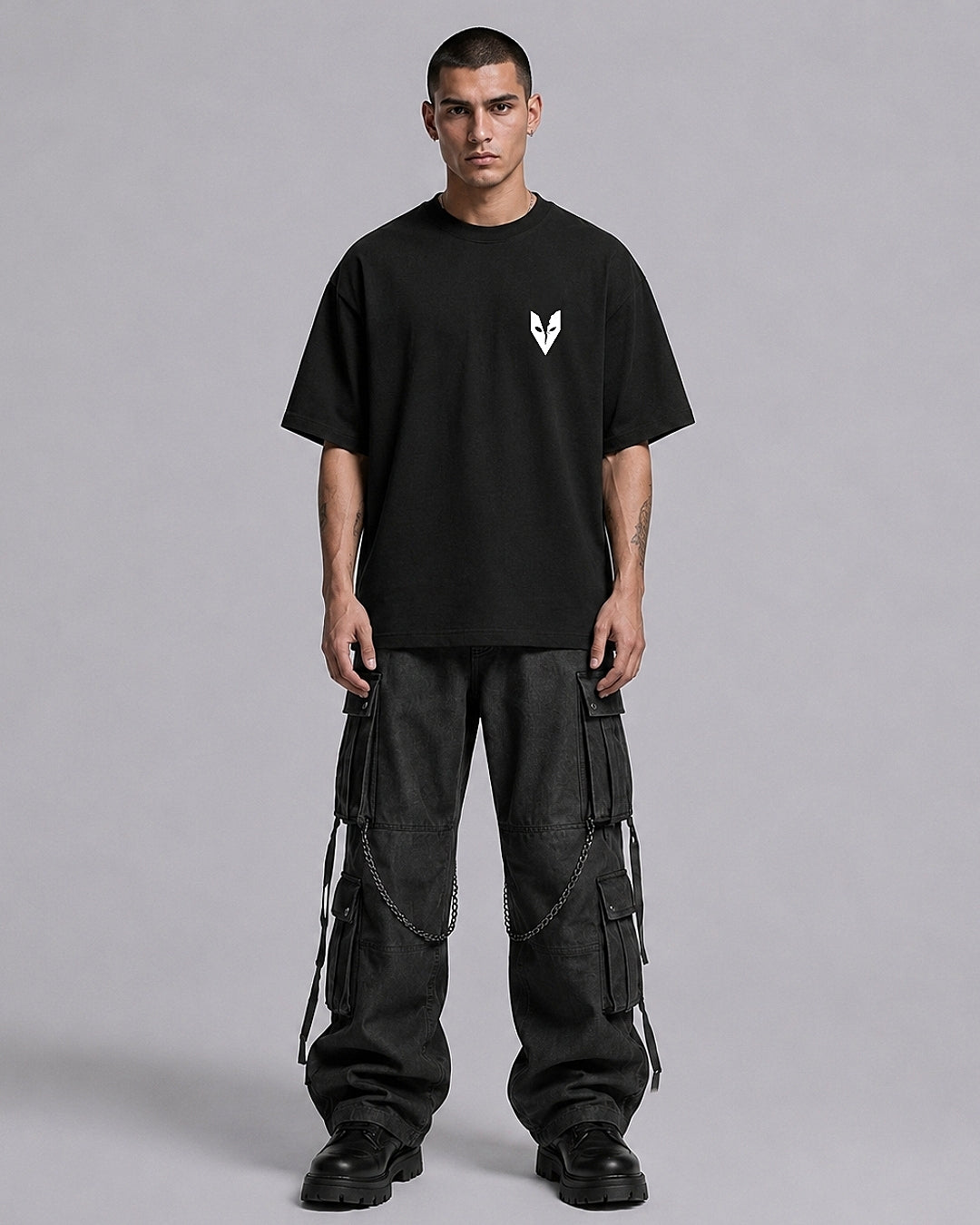 Monster Black/White Oversize Unisex T-shirt