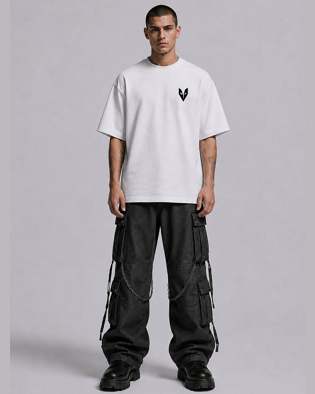 Monster Black/White Oversize Unisex T-shirt