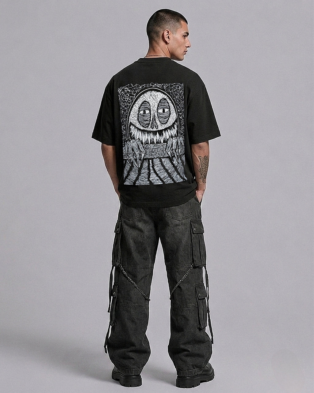 Monster Black/White Oversize Unisex T-shirt