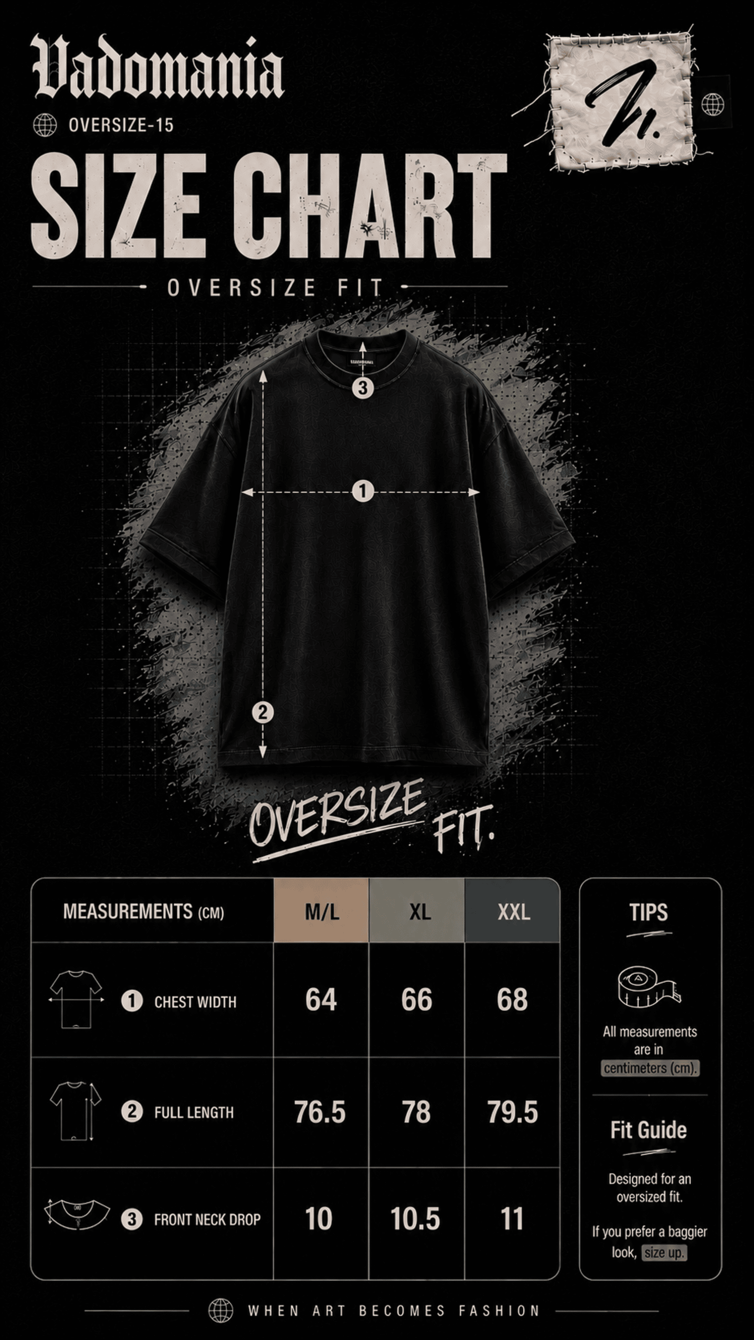 Monster Black/White Oversize Unisex T-shirt