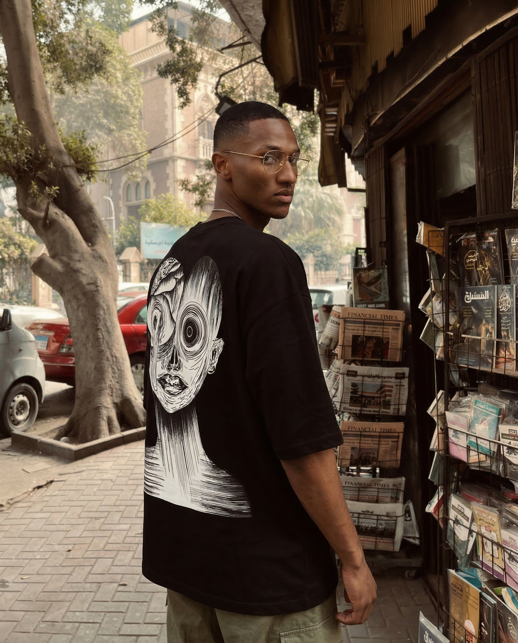 Insomnia Black/White Oversize Unisex T-shirt