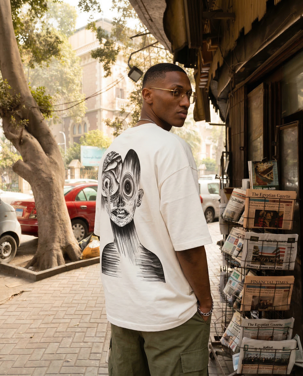 Insomnia Black/White Oversize Unisex T-shirt