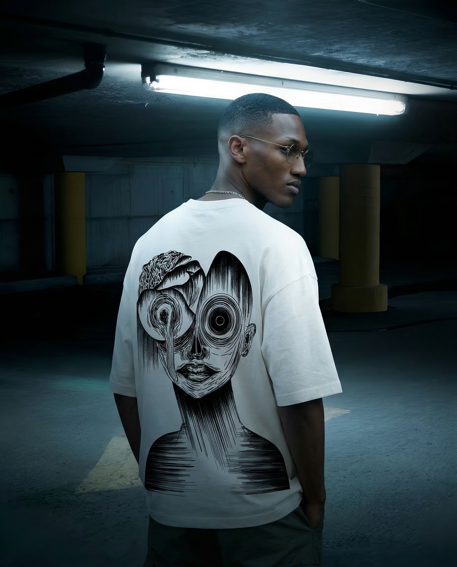 Insomnia Black/White Oversize Unisex T-shirt