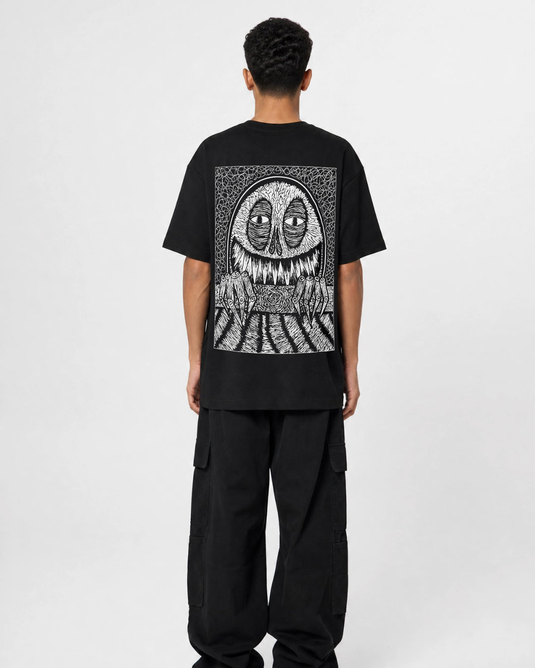 Monster Black/White Oversize Unisex T-shirt